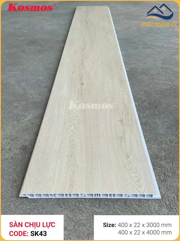 Tấm Sàn Nhựa Chịu Lực  PVC Giả Vân Gỗ Kosmos SK43X3M